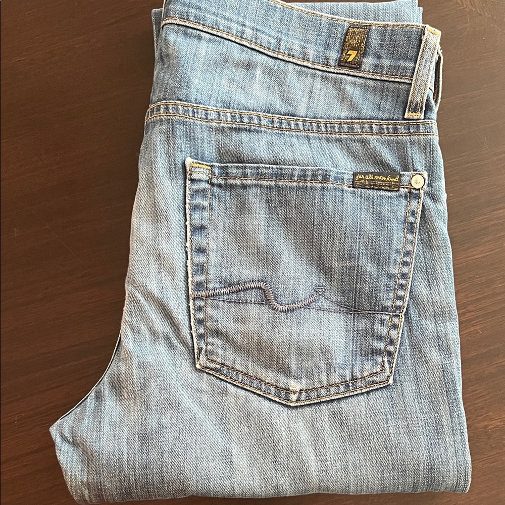 7 For All Mankind Men's Blue Denim Jeans - Picture 8 of 8
